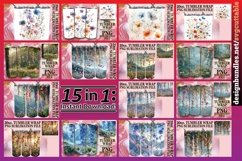 15x Watercolor Meadow Tumbler Wrap 20oz Bundle PNG, Spring Product Image 1