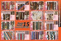 15x Leopard Spots and Flower 3D Tumbler Wraps 20oz Bundle Product Image 1