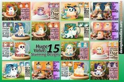 15x Ghostly Mug Wrap Bundle, Halloween 11oz &amp; 15oz, Autumn Product Image 1
