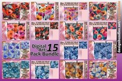 15x Vibrant 3D Spring Flower Tumbler Wrap Bundle Sublimation Product Image 1