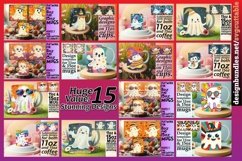 15x Haunted Ghost Mug Wrap Bundle, Fall Fun 11oz &amp; 15oz Product Image 1