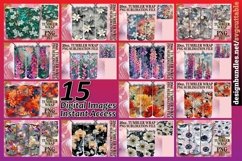 15x Bright 3D Spring Bloom Tumbler Wrap Bundle - Sublimation Product Image 1