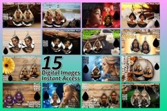 15x Teardrop Earring Design Collection Sublimation , Hallowe Product Image 1