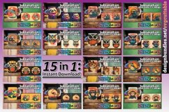 15x Vintage Animal Mug Wrap Bundle 11oz/15oz PNG, Retr Product Image 1