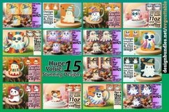 15x Ghost Mug Wrap Bundle , Halloween Fun 11oz 15oz, Fall Product Image 1
