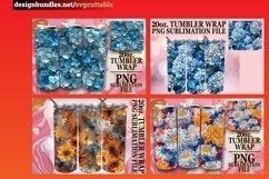 15x Vibrant 3D Spring Flower Tumbler Wrap Bundle Sublimation Product Image 2