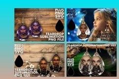 15x Teardrop Earring Design Collection Sublimation , Hallowe Product Image 3