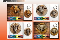 15x 3D Hole In Wall Animals Round Design Bundle, Funny PNG Product Image 5