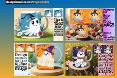 15x Ghostly Mug Wrap Bundle, Halloween 11oz &amp; 15oz, Autumn Product Image 4
