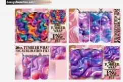 15x 3D Inflated Puff Tumbler Wraps 20oz Bundle, Vibrant PNG Product Image 3