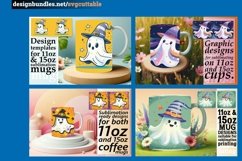 15x Spooky Ghost Mug Wrap Bundle, Halloween 11oz &amp; 15oz PNG Product Image 4