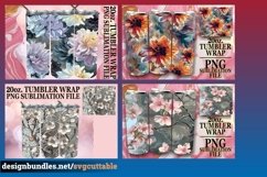 15x Colorful 3D Spring Blossom Tumbler Wrap Set Sublimation Product Image 8