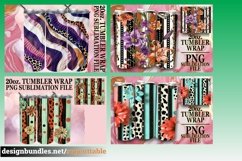 15x 3D Animal Print and Flower Tumbler Wraps Bundle 20oz Product Image 5