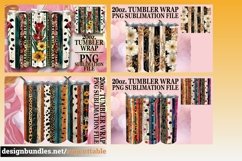15x Leopard Spots and Flower 3D Tumbler Wraps 20oz Bundle Product Image 5