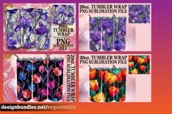 15x Dazzling 3D Spring Flower Tumbler Wrap Bundle PNG Product Image 9