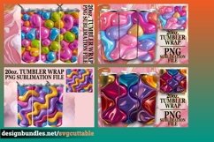 15x 3D Inflated Puff Tumbler Wraps Bundle, 20oz Colorful Product Image 4