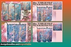 15x Spring Flower Field Tumbler Wrap 20oz Bundle PNG Product Image 3