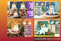 15x Ghostly Mug Wrap Bundle, Halloween 11oz &amp; 15oz, Autumn Product Image 6