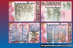 15x Spring Flower Field Tumbler Wrap 20oz Bundle PNG Product Image 4