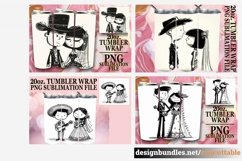 15x Wedding Tumbler 20ozSublimation Design Bundle, Bride PNG Product Image 5