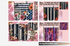15x 3D Animal Print and Flower Tumbler Wraps Bundle 20oz Product Image 6