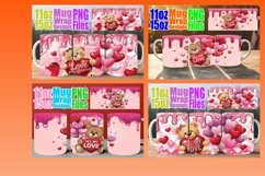 15x Sublimation Mug Wrap , Love Bear Product Image 5