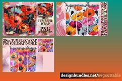 15x Vibrant 3D Spring Flower Tumbler Wrap Bundle Sublimation Product Image 5