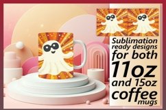 15x Spooky Ghost Mug Wrap Bundle, Halloween 11oz &amp; 15oz PNG Product Image 11