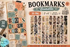 Collage Bookmarks Bundle. Quotes PNG Product Image 1
