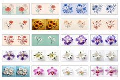 100 3D Flower Mug Wrao Bundle Sublimation PNG, Sunflower PNG Product Image 9