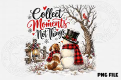 Collect Moments Not Things Christmas Snowman & Dog Holiday D Product Image 1