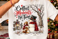 Collect Moments Not Things Christmas Snowman & Dog Holiday D Product Image 3