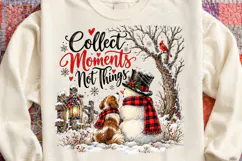 Collect Moments Not Things Christmas Snowman & Dog Holiday D Product Image 4
