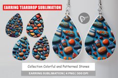 Earring Teardrop Collection Pattern Stones Product Image 1