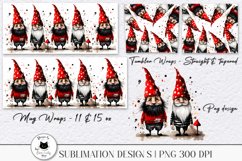 christmas gnome designs for mugs tumblers and t-shirts