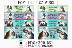 collection of funny dog mug wraps with various breeds