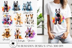 various terrier dog breed clipart