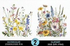 Colorful Nord Wildflowers Graphic Clipart Product Image 1