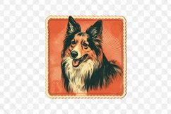 Dog Portrait Vintage Sublimation Clipart Product Image 3