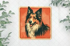 Dog Portrait Vintage Sublimation Clipart Product Image 1
