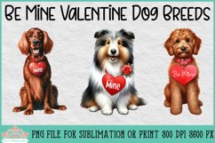 Be Mine Valentine Dog Breeds | Sublimation Clipart Product Image 1