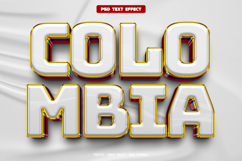 Colombia 3D editable text effect Product Image 1