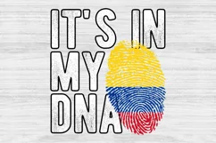 It's in my DNA Colombia Flag Fingerprint PNG Sublimation Product Image 1