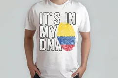 It's in my DNA Colombia Flag Fingerprint PNG Sublimation Product Image 2