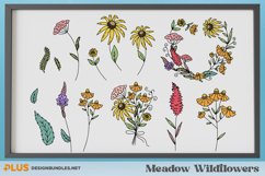Meadow Wildflowers Wreath Illustrations | Clipart & Patterns Product Image 3