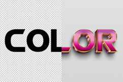 Color 3D editable text effect Product Image 2