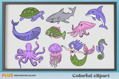 Adorable Ocean Wonders Bundle | 10 Cute Sea Creatures SVG Product Image 4