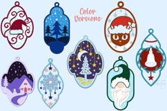 Layered Christmas Decoration Bundle - 8 SVG items Product Image 5