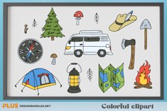 Hand-Drawn Camping Doodles | Clipart & Patterns Bundle Product Image 3