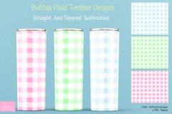 color buffalo plaid skinny tumbler sublimation